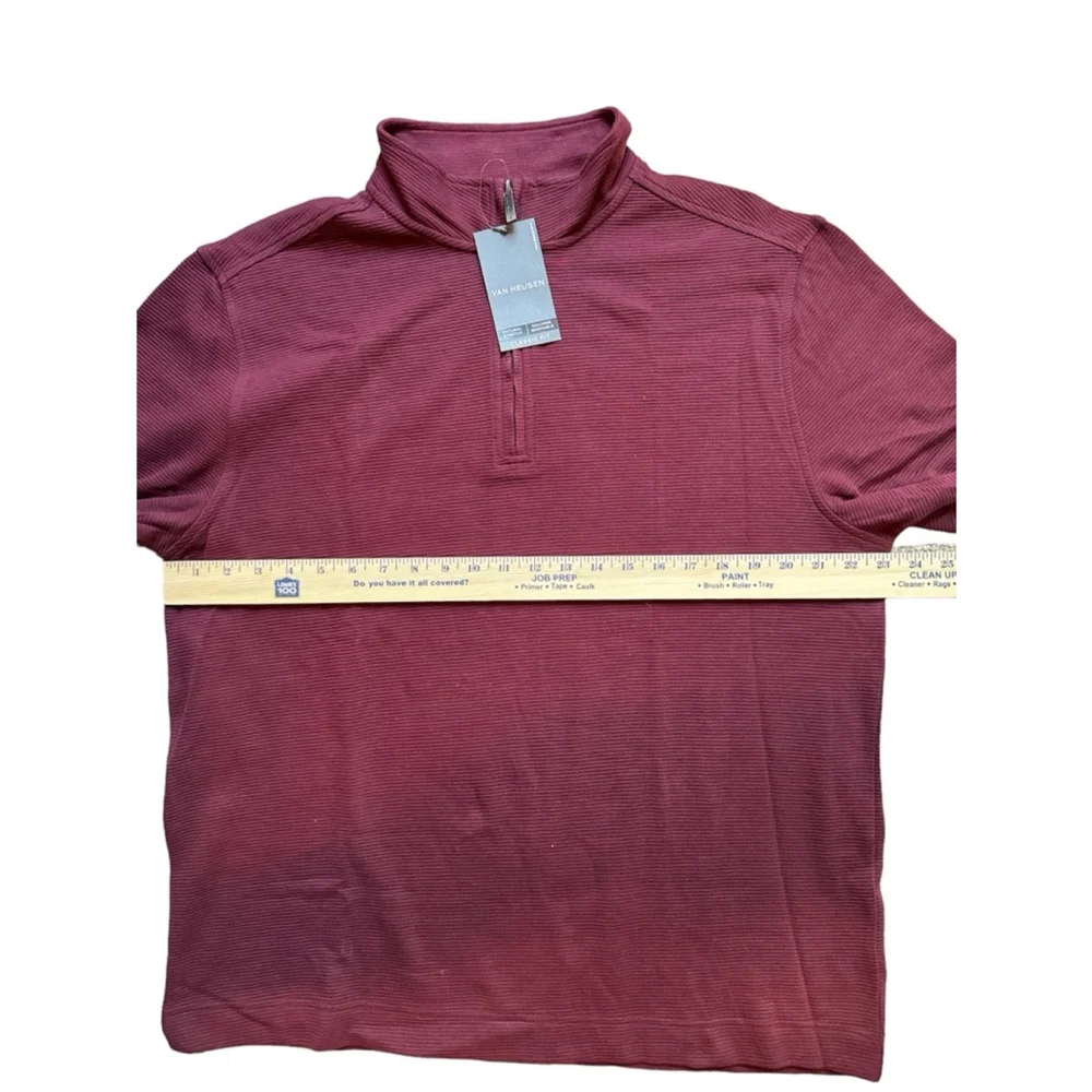 Men's Van Heusen Burgundy Long Sleeve Shirt Size L/G - Picture 8 of 10